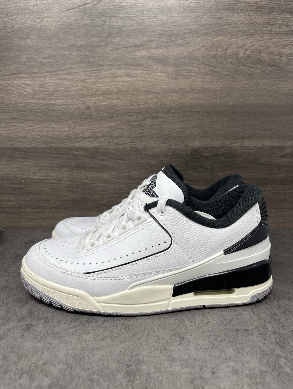 Air Jordan 2 3 Size 5.5Y Kids White Black Sail Cement Grey Shoes FD0384-100